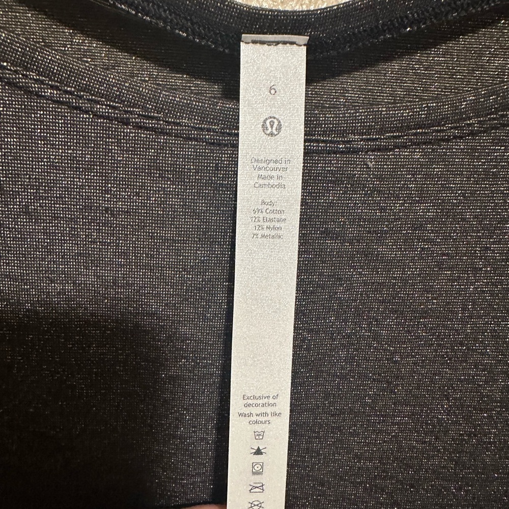 New Lululemon Back In Action Long Sleeve Sparkle Shirt Size 6‎ Limited Edition - Picture 6 of 9